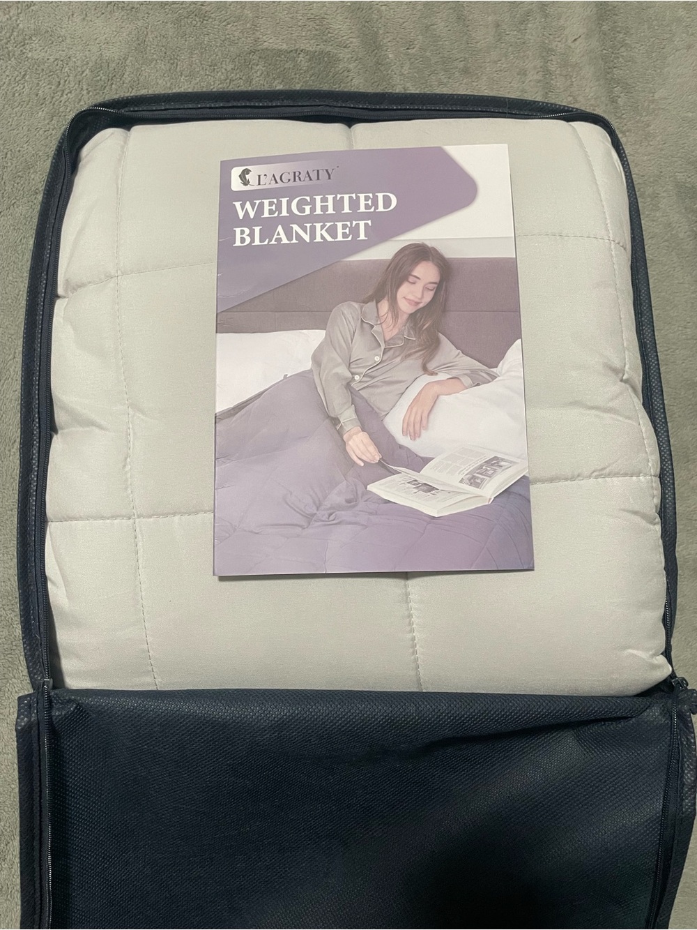 Light Gray Weighted Blanket - Cozy Pressure Throw